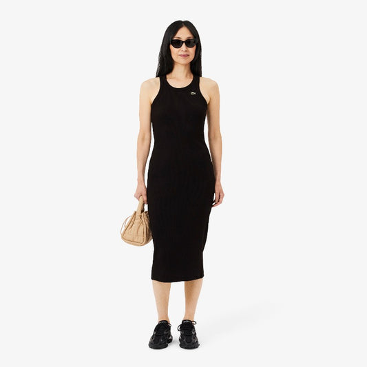 Vestido liso sin mangas slim fit Lacoste