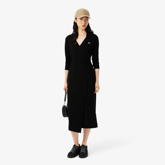Vestido wrap piqué Lacoste