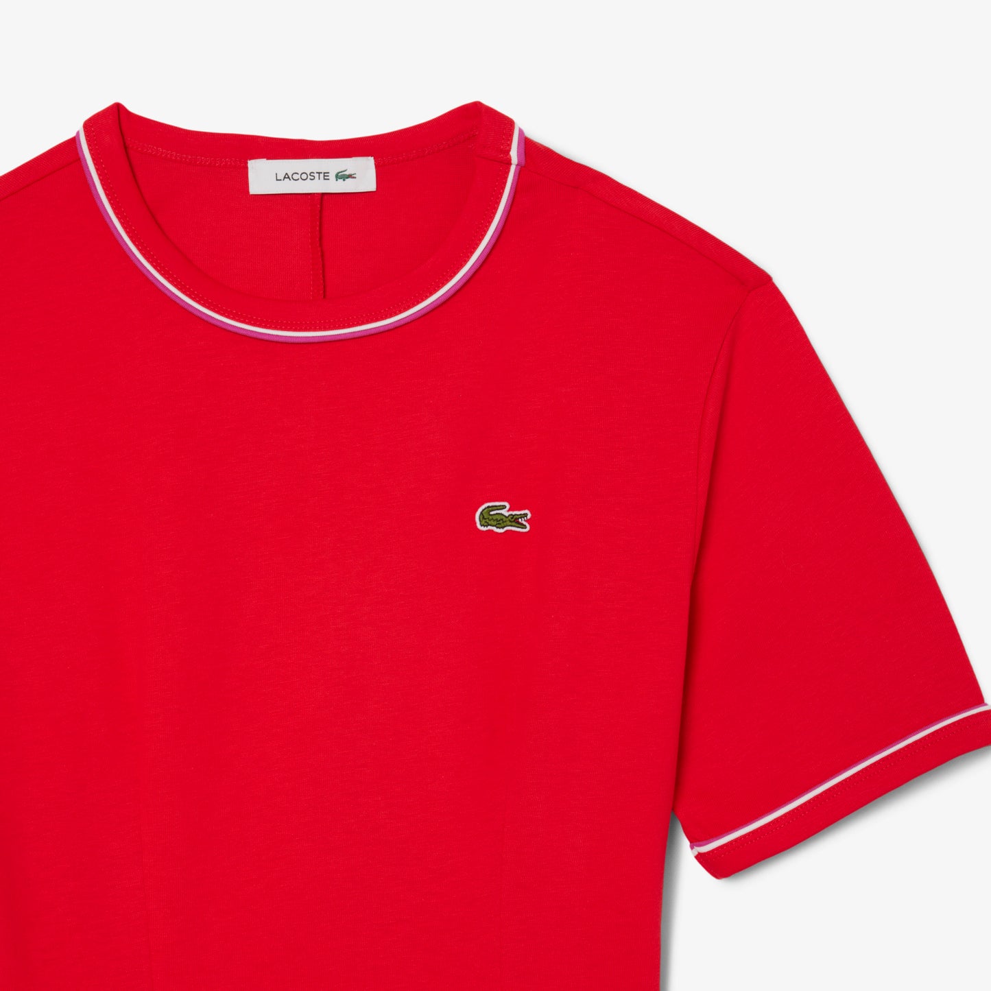 Vestido jersey lourd de cuello redondo Lacoste para dama