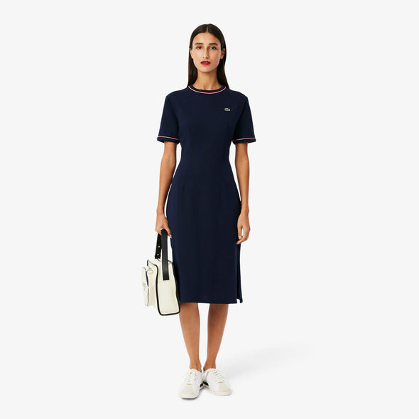Vestido jersey lourd cuello redondo mc - vestidos