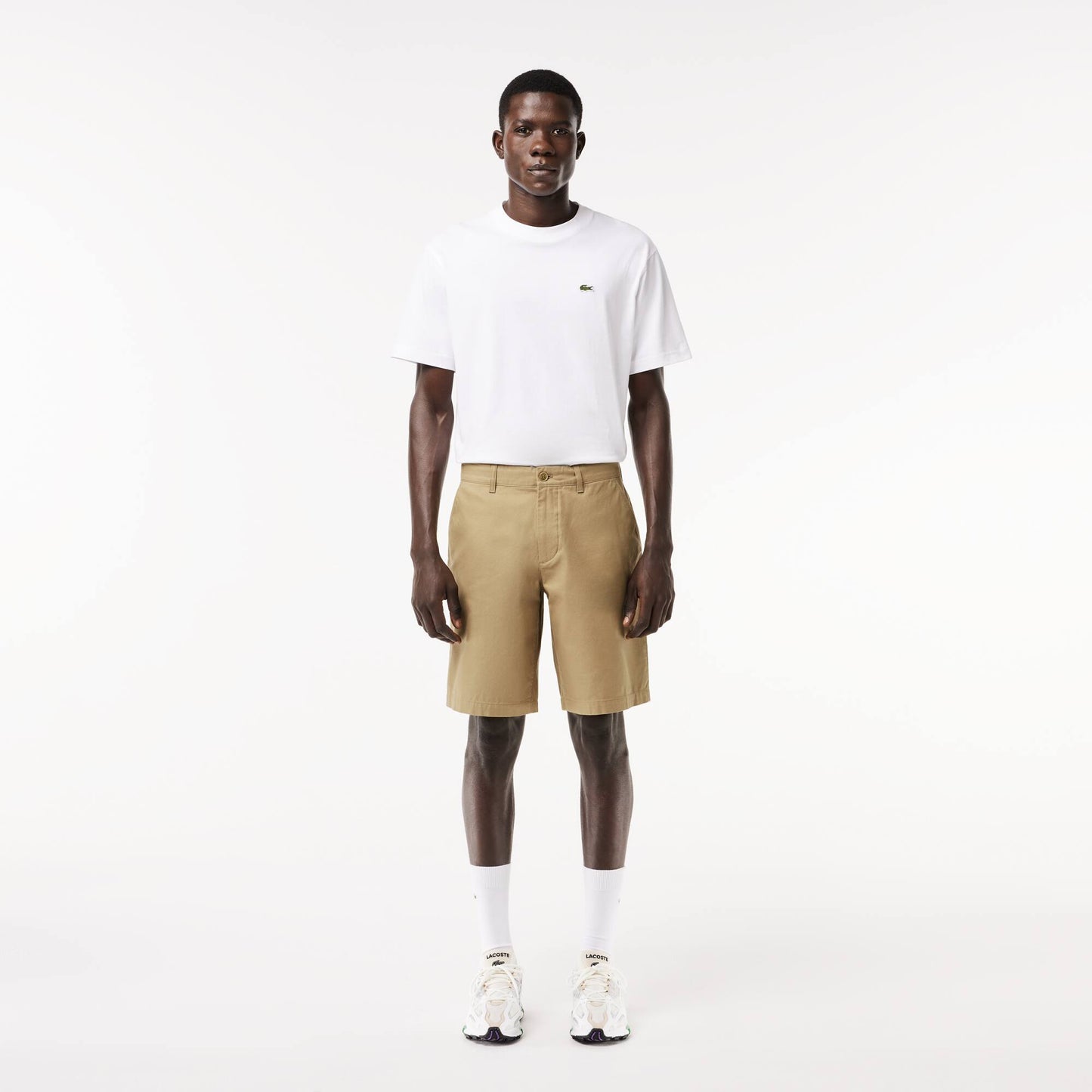 Bermuda Lacoste de gabardina de algodón