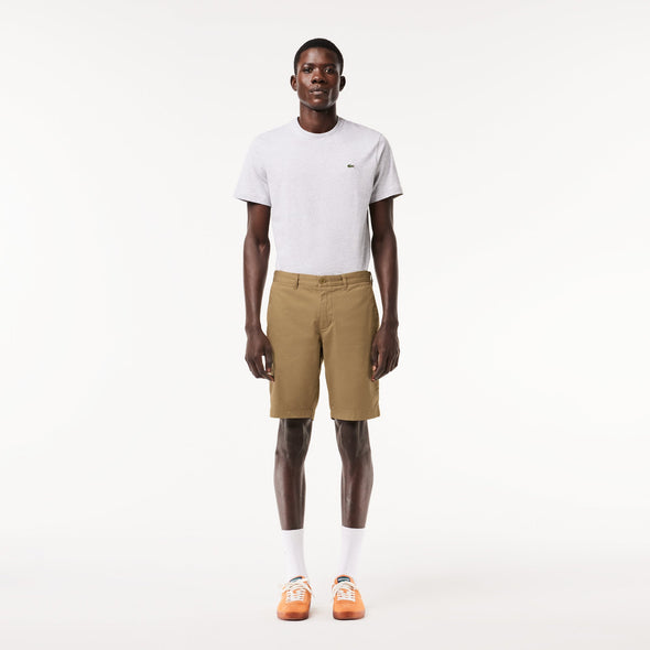 Bermuda lacoste en tejido de gabardina de algodon