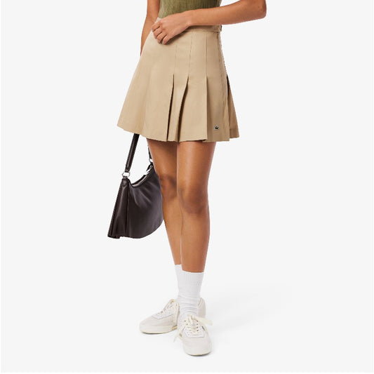 Falda twill con tablas Lacoste