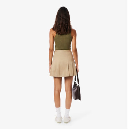 Falda twill con tablas Lacoste