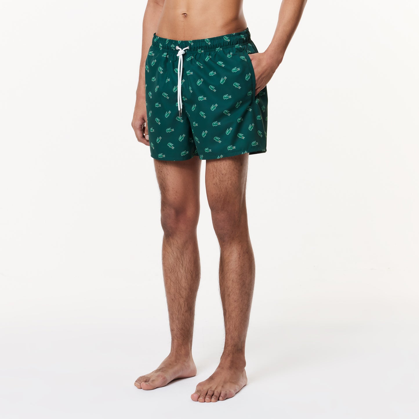 Shorts de baño Lacoste estampado cocodrilo