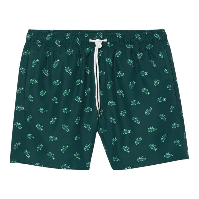 Shorts de baño Lacoste estampado cocodrilo