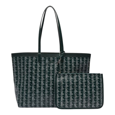 Bolso tote zely mediano de lona revestida con monograma