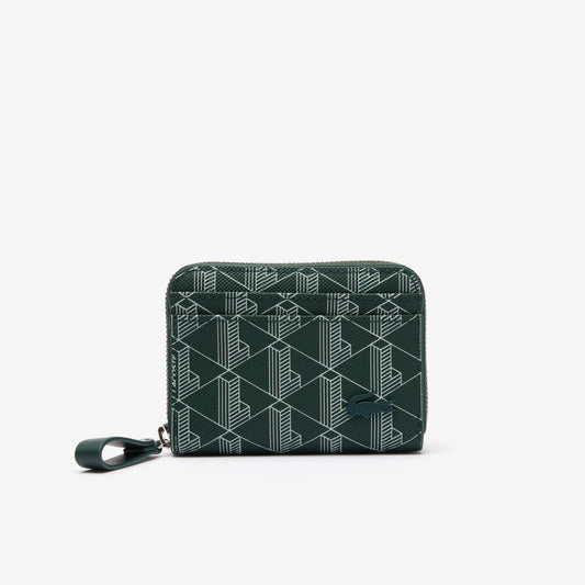 Billetera Lacoste daily lifestyle con cremallera y monograma
