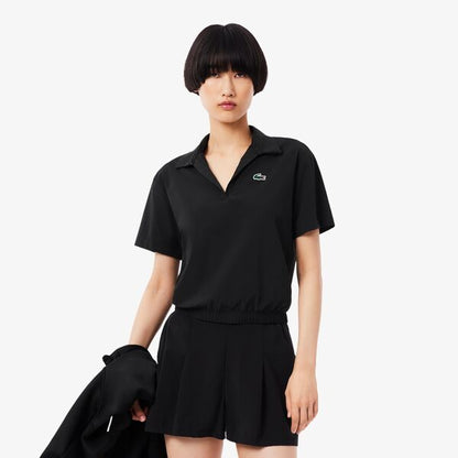 Camiseta tipo polo Lacoste de tafetán manga corta para dama