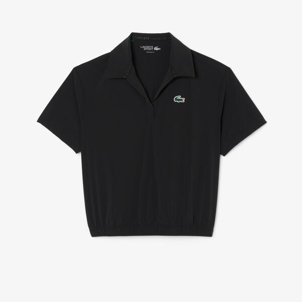 Camiseta tipo polo Lacoste de tafetán manga corta para dama
