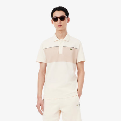 Suéter tipo polo Lacoste color block