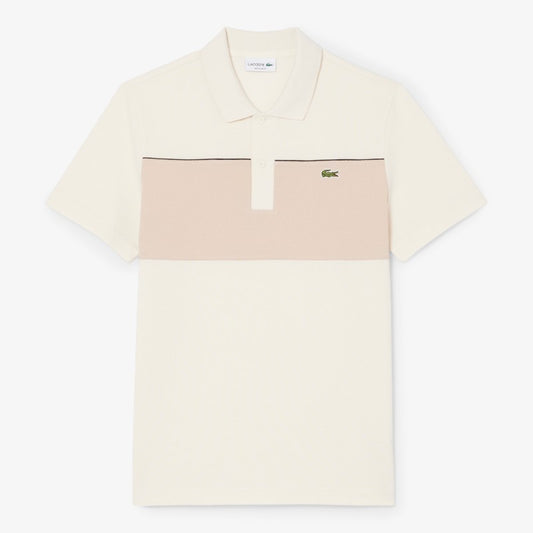 Suéter tipo polo Lacoste color block
