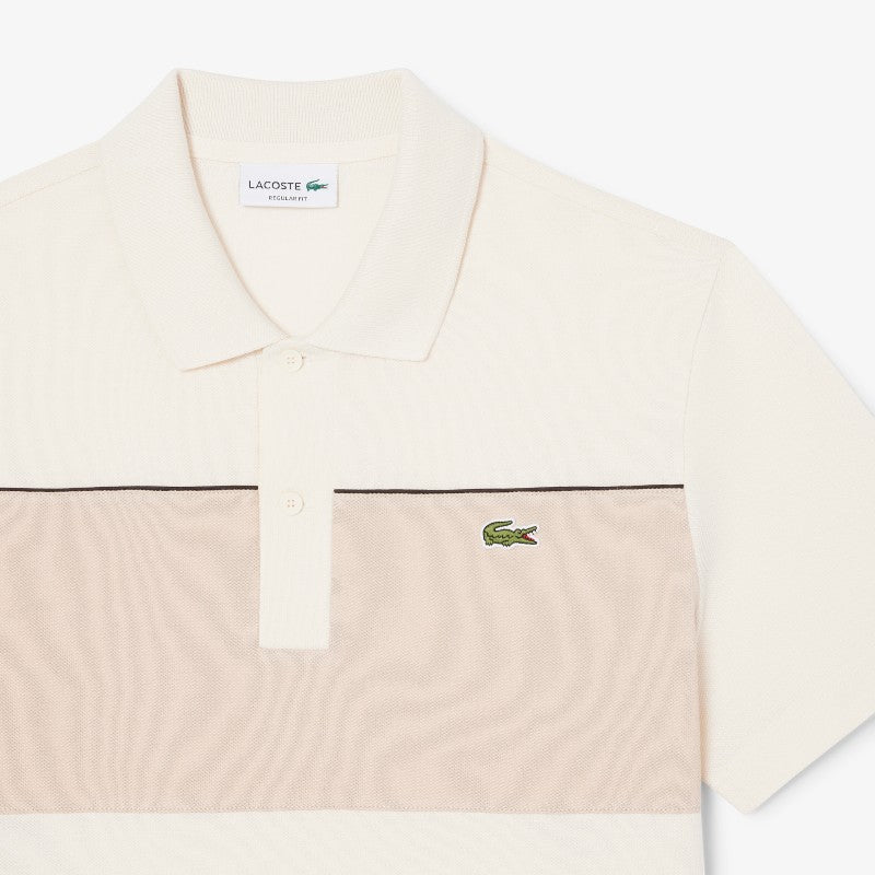 Suéter tipo polo Lacoste color block