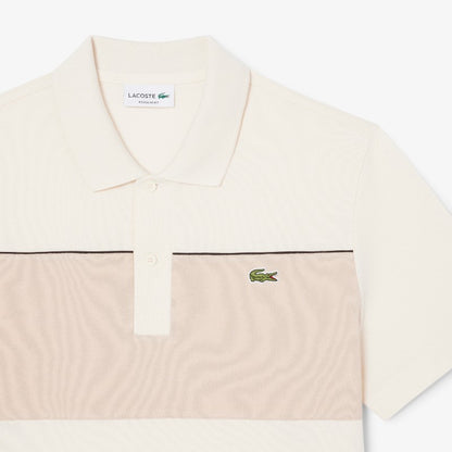 Suéter tipo polo Lacoste color block