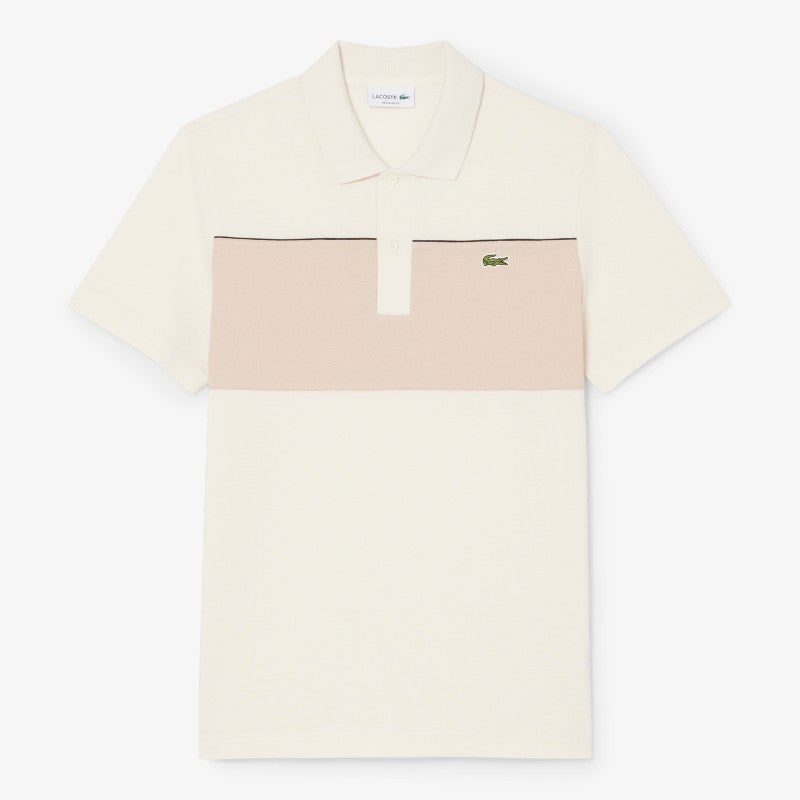 Suéter tipo polo Lacoste color block