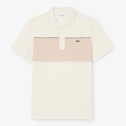 Suéter tipo polo Lacoste color block