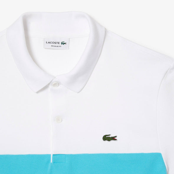 Polo lacoste en pique de elastico con estampado de la marca