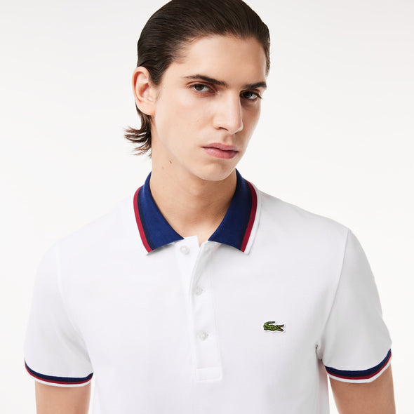 Polo lacoste regular fit con cuello a contraste