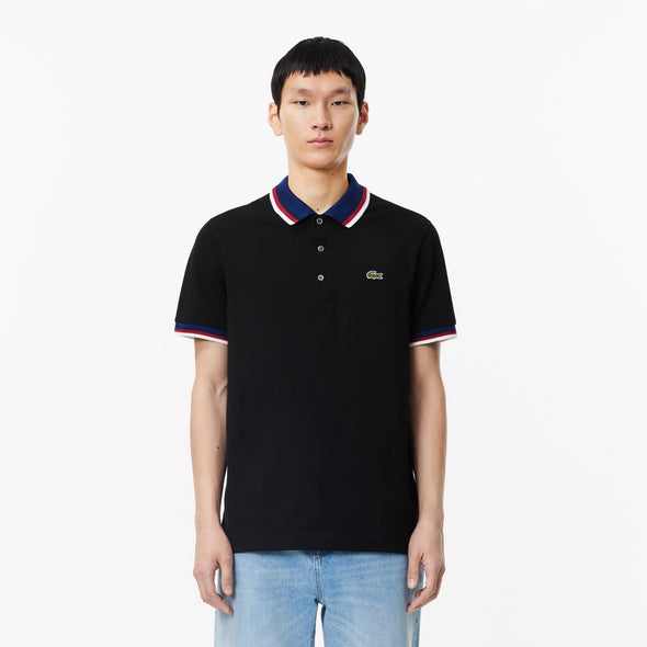 Polo lacoste regular fit con cuello a contraste