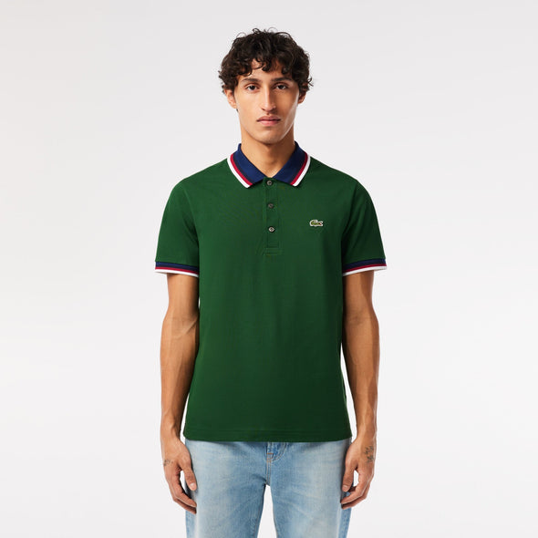 Polo lacoste regular fit con cuello a contraste