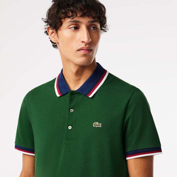 Polo lacoste regular fit con cuello a contraste