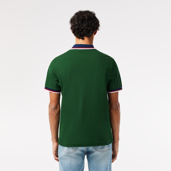 Polo lacoste regular fit con cuello a contraste