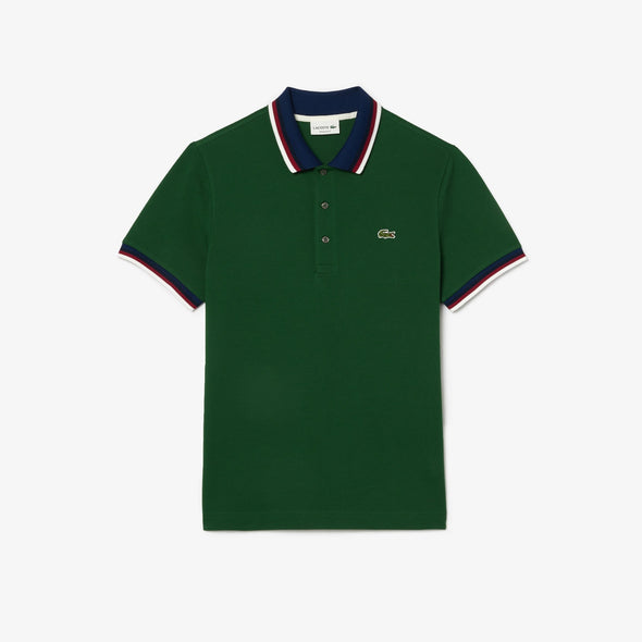 Polo lacoste regular fit con cuello a contraste