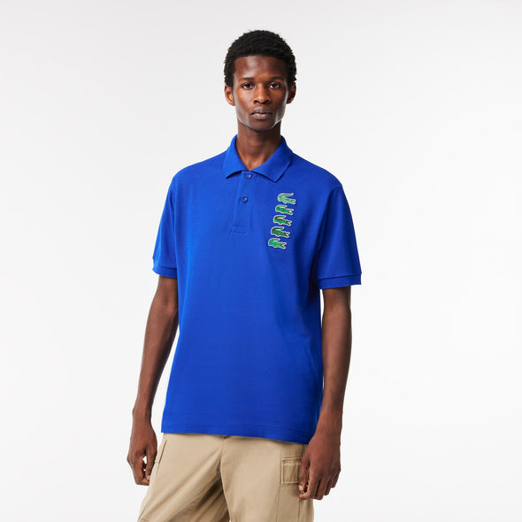 Polo lacoste de pique con insignia del cocodrilo