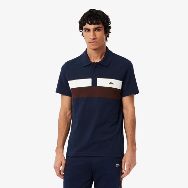 Camiseta tipo polo Lacoste petit pique color block