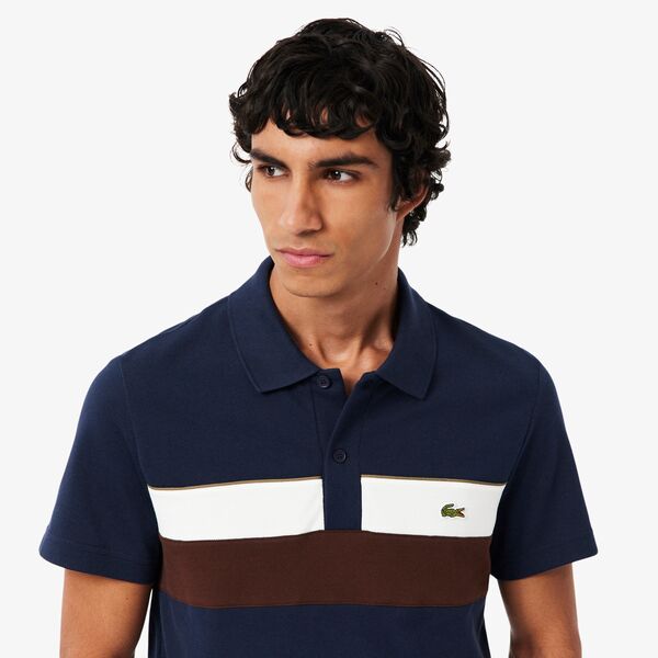 Camiseta tipo polo Lacoste petit pique color block