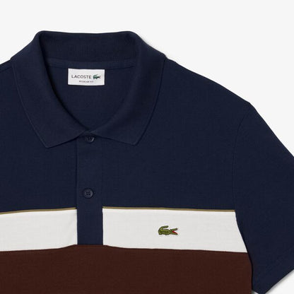 Camiseta tipo polo Lacoste petit pique color block