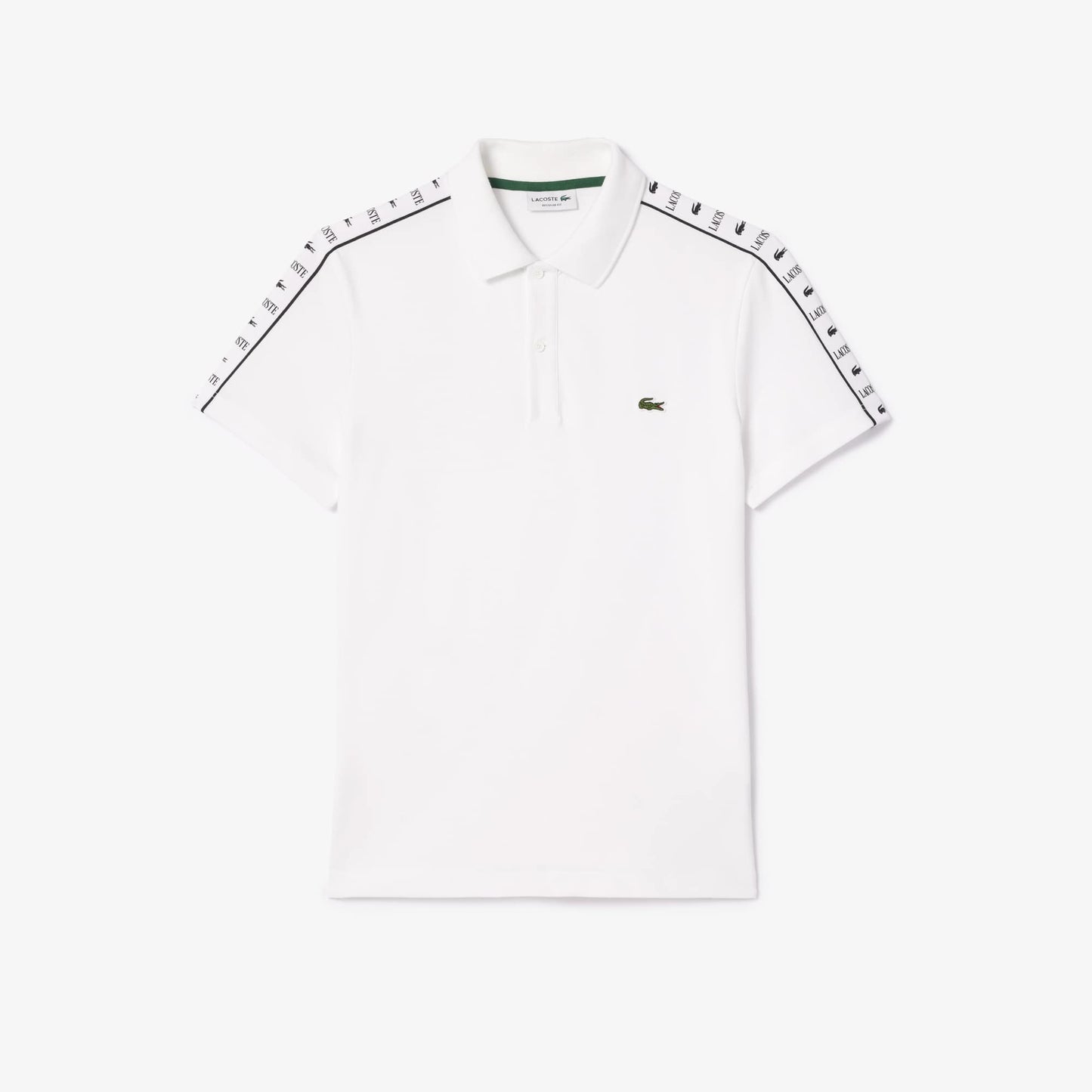 Camiseta tipo polo Lacoste de piqué elástico con raya y logo