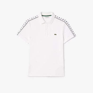 Polo lacoste de pique elastico con raya y logo