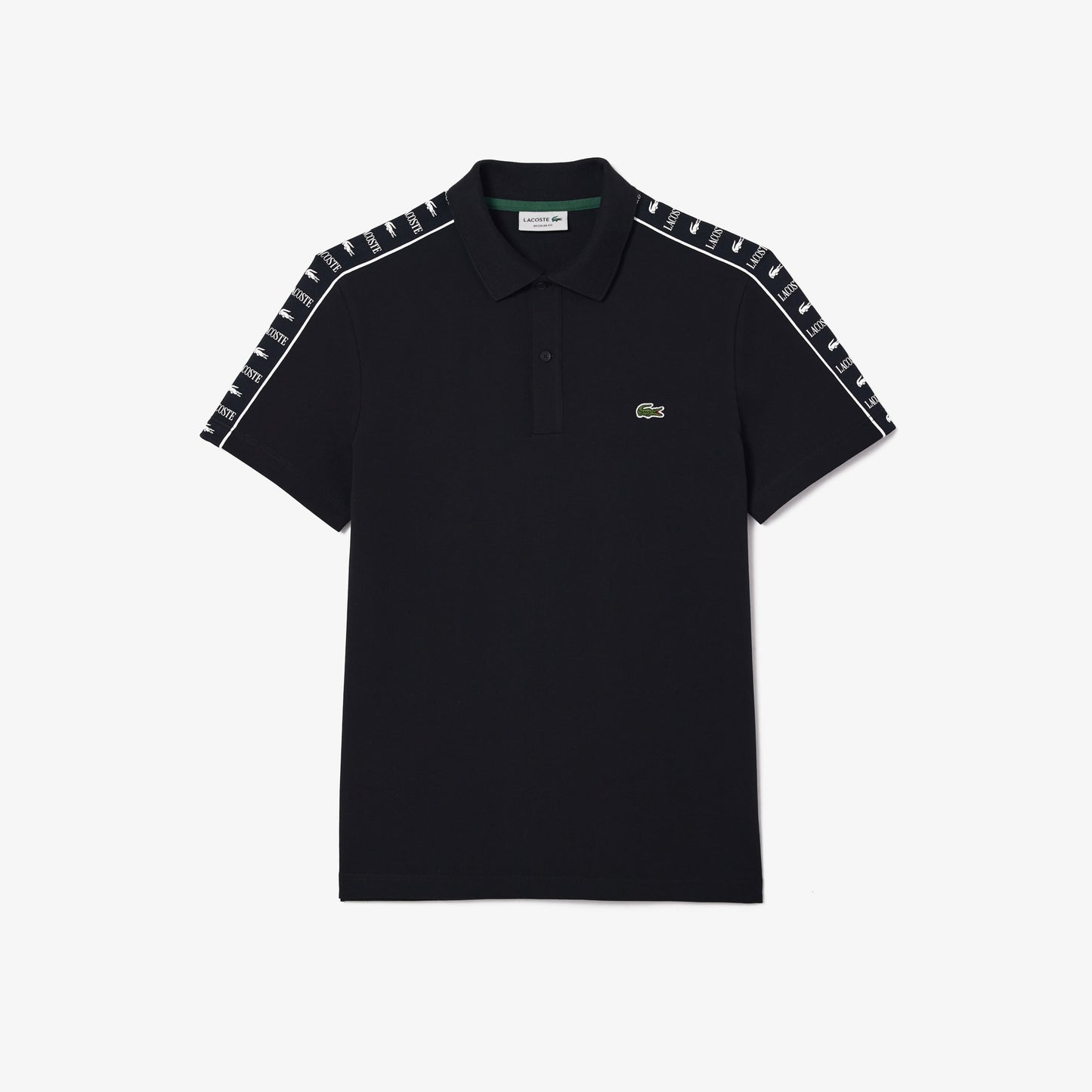 Camiseta tipo polo Lacoste de piqué elástico con raya y logo