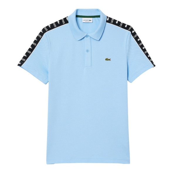Polo lacoste de pique elastico con raya y logo
