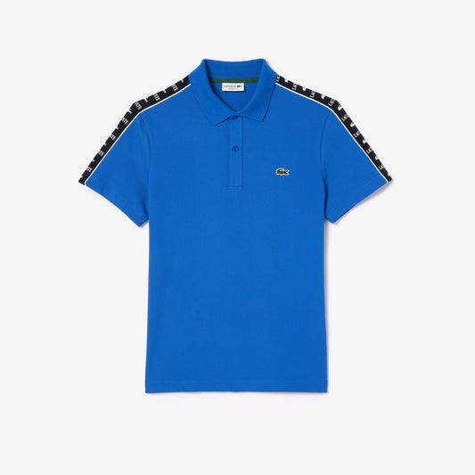 Camiseta tipo polo Lacoste de piqué elástico con raya y logo