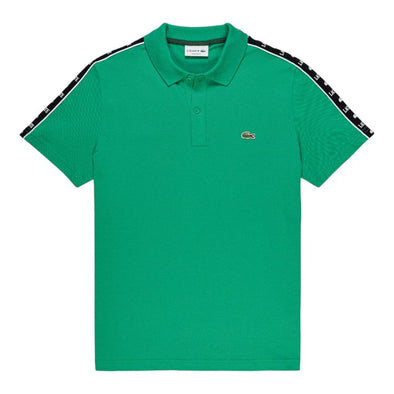 Polo lacoste de pique elastico con raya y logo