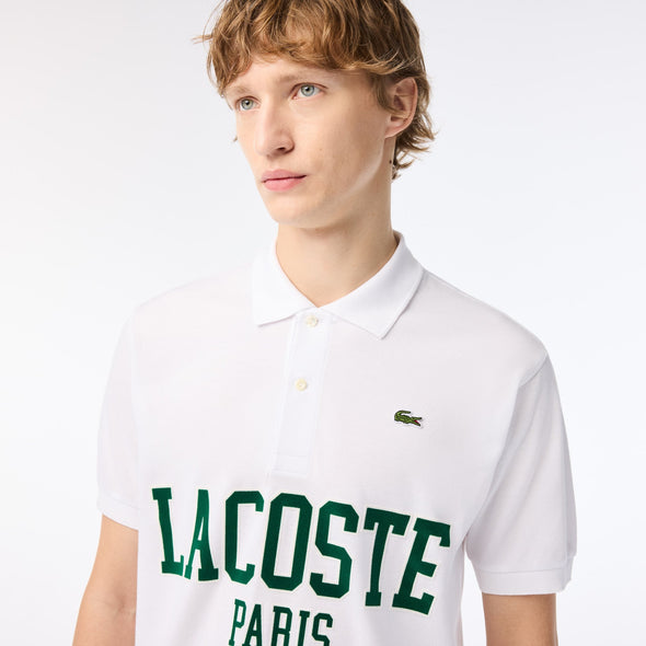 Polo lacoste original l.12.12 de pique flocado