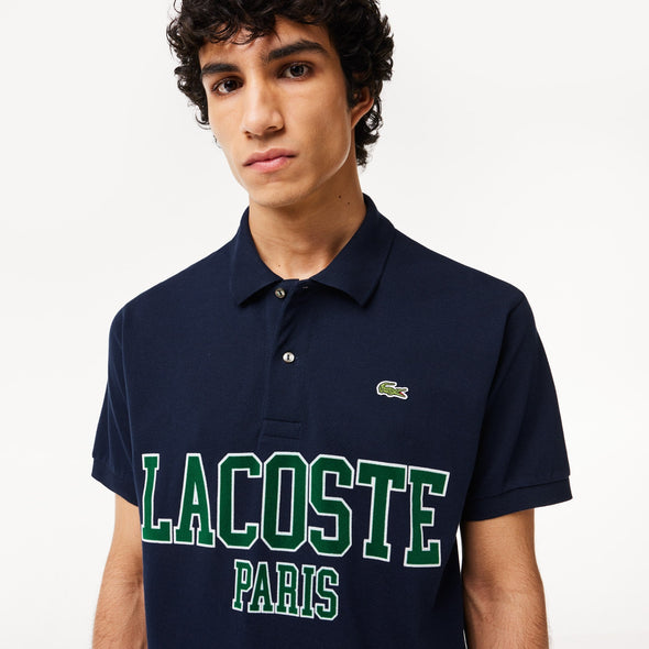 Polo lacoste original l.12.12 de pique flocado