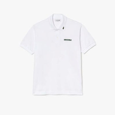 Polo lacoste original l.12.12 de algodon con eslogan bordado