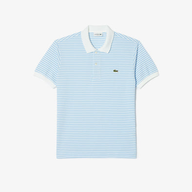 Polo lacoste original l.12.12.de algodón con rayas