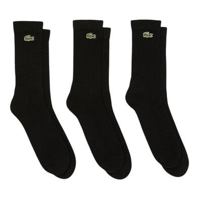 Pack de tres pares de calcetines de hombre lacoste sport corte alto