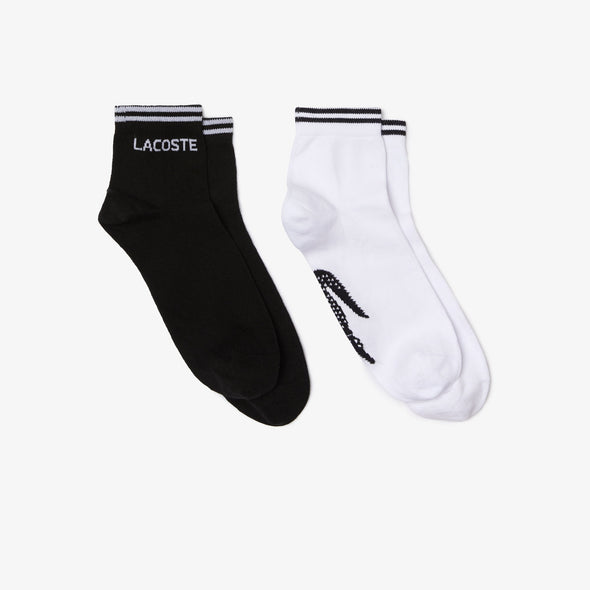 Pack de 2 pares de calcetines de hombre lacoste sport de corte bajo en algodón