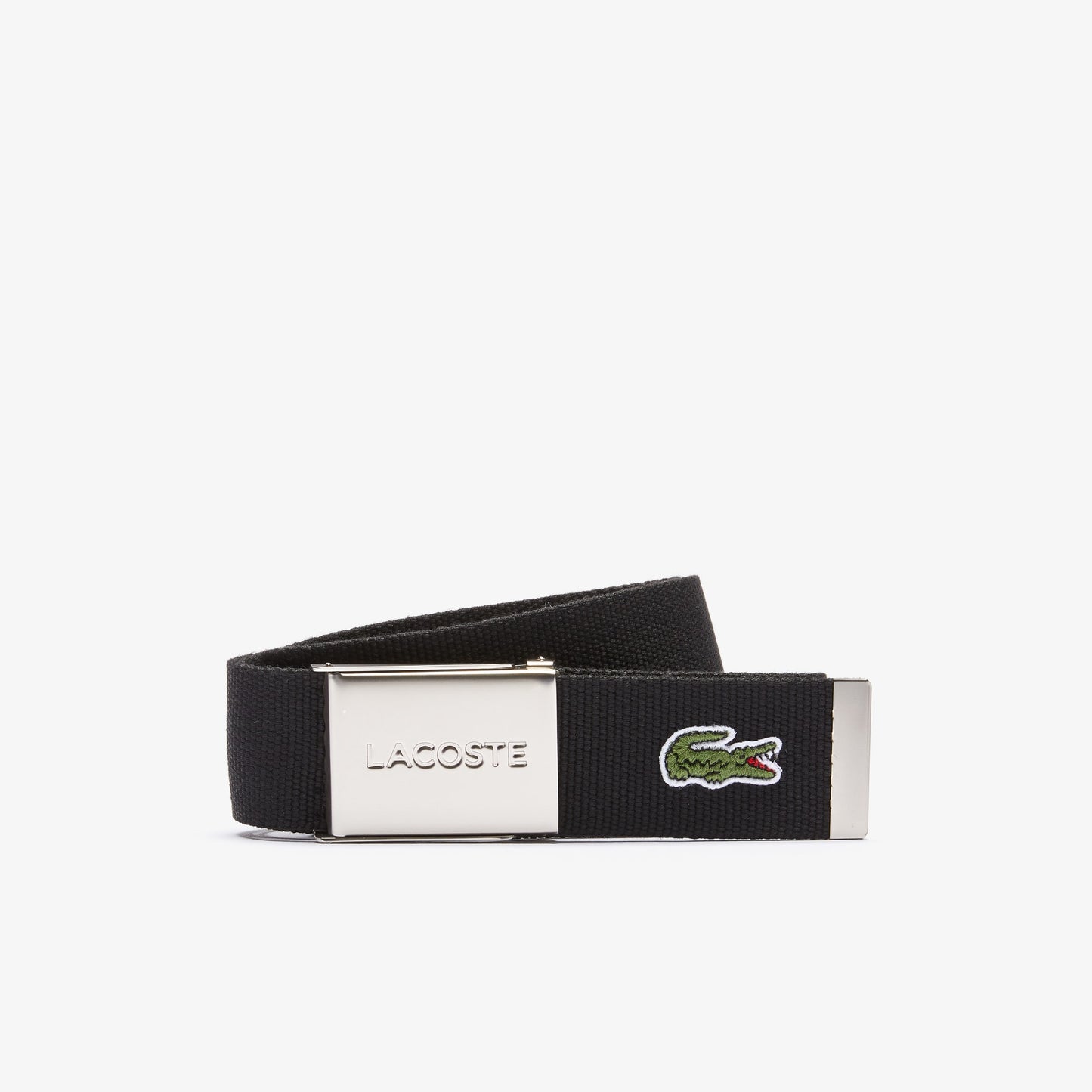 Cinturón Lacoste de textil con hebilla grabada