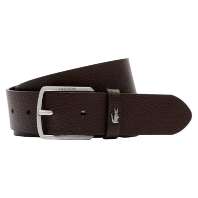 Cinturon lacoste en cuero para caballero