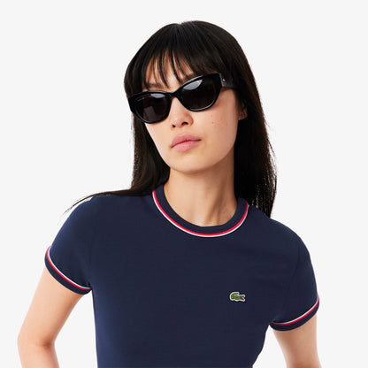 T-shirt cuello redondo Lacoste para dama
