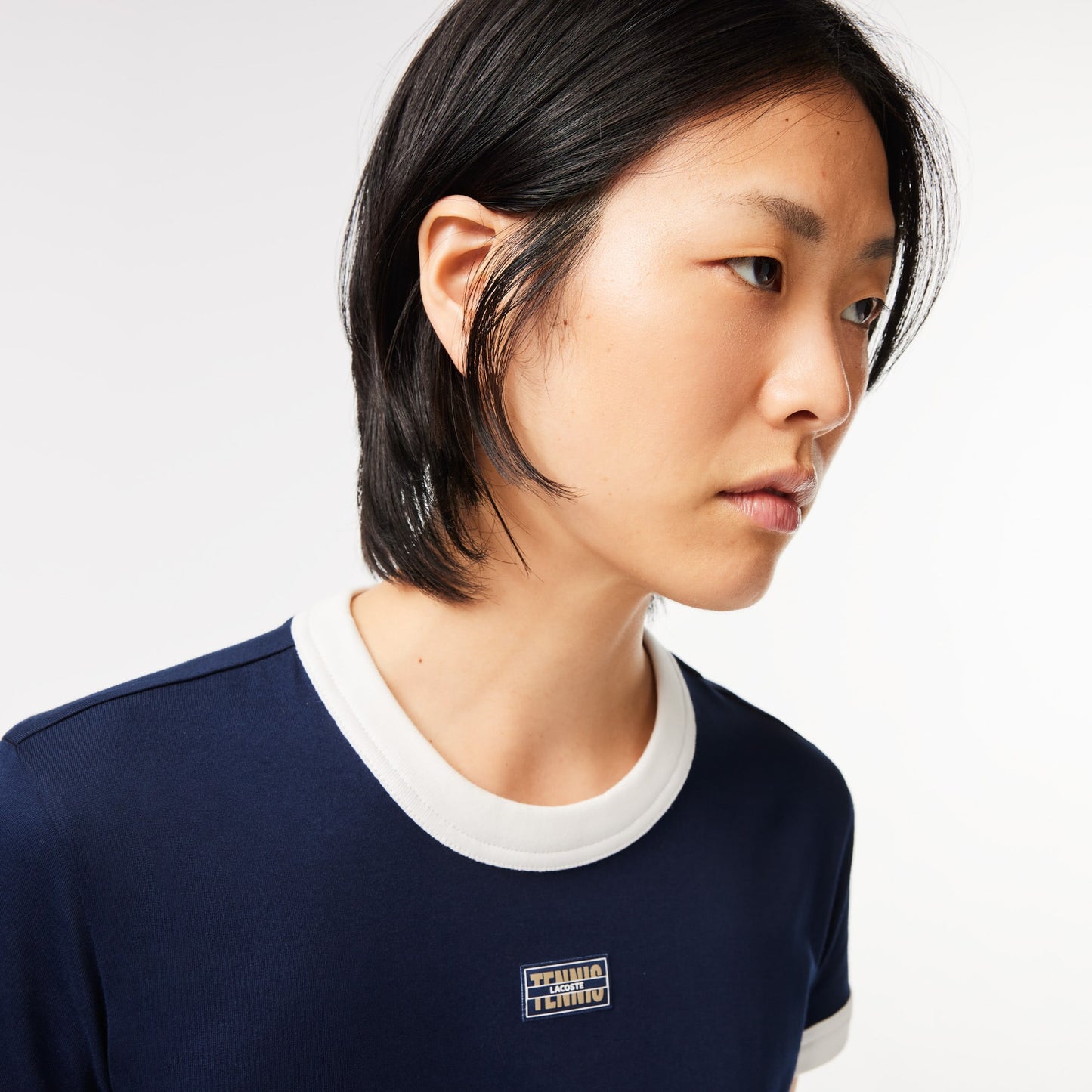 Suéter cuello redondo Lacoste para dama