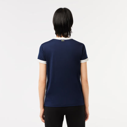 Suéter cuello redondo Lacoste para dama