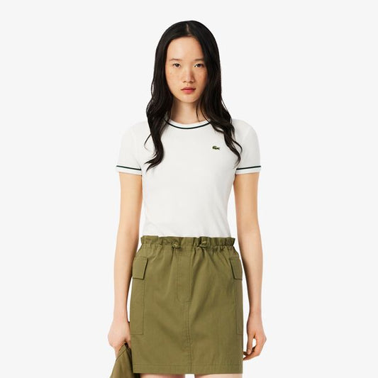 Camiseta tipo jersey Lacoste para dama