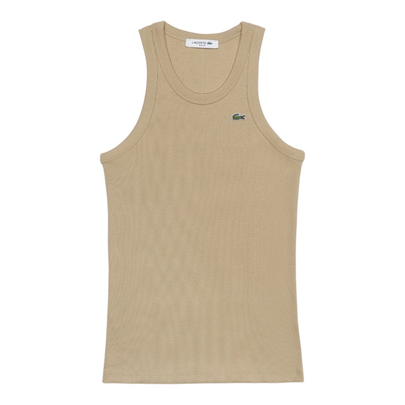 Musculosa lisa slim fit Lacoste para dama